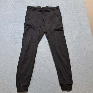 Hoodies Athleisure Jogger Pants Mens Size M Black Casual Tapered Leg Outdoor